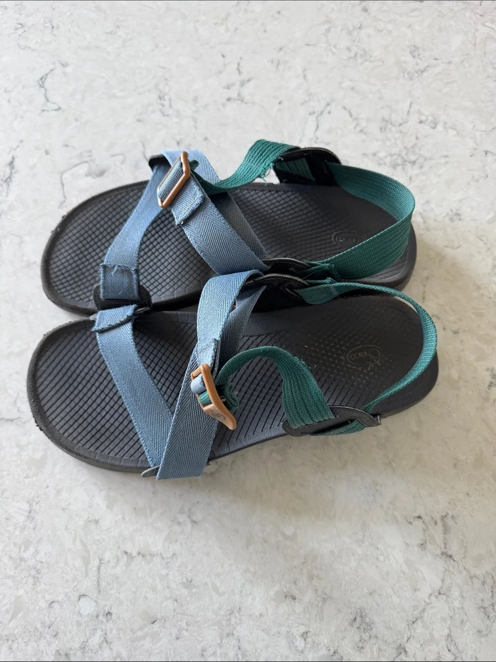 Chacos Men’s 9 Casual Strapped Sandals in Blue and Green